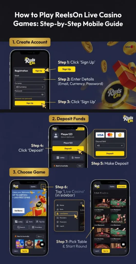 How to Play ReelsOn Live Casino Games